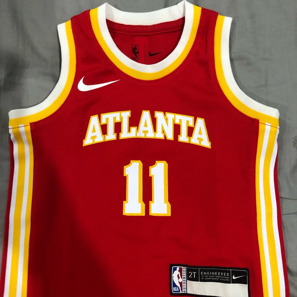 Nike Kids Red and Yellow Atlanta Jersey